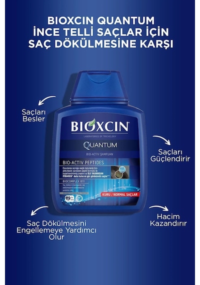 Quantum Kuru & Normal Saç Şampuanı Saç Dökülmesine Etkili 300 Ml 3x3