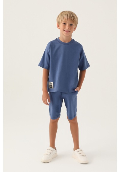 Rolypoly Enjoy Summer İndigo Erkek Çocuk Bermuda Takım 5274-43132 İndigo