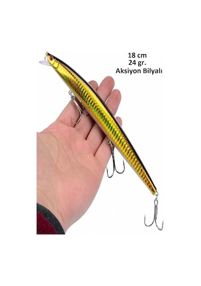 18 Cm 24 Gr.Lazer Turna Rapala,Levrek Rapala ,,Sahte Lures Yapay