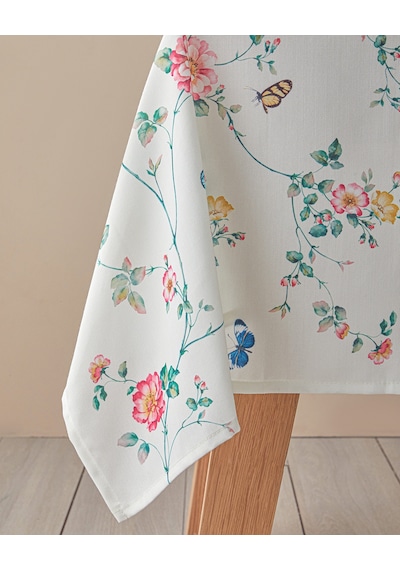 English Home Botanical Masa Örtüsü 145x200 Cm Krem - Pembe Krem - Pembe