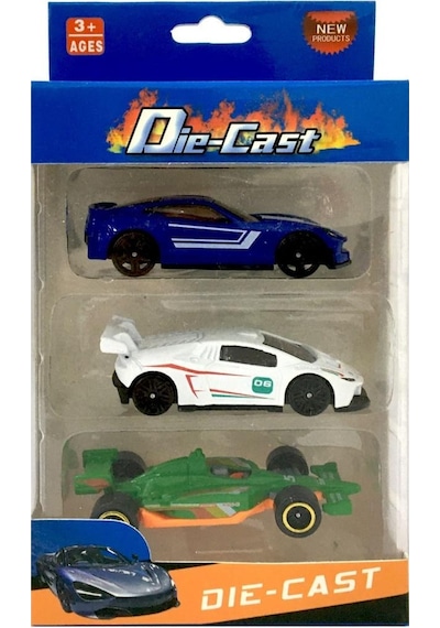 Die Cast Kutulu 3'Lü Metal Araba