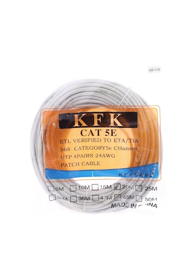 Kfk Cat5e Ethernet İnternet Kablosu - 20 Metre Utp Patch Kablo