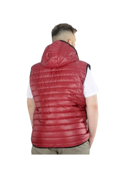 Mode Xl Büyük Beden Yelek Kapitone Kapşonlu 22600 Bordo 001