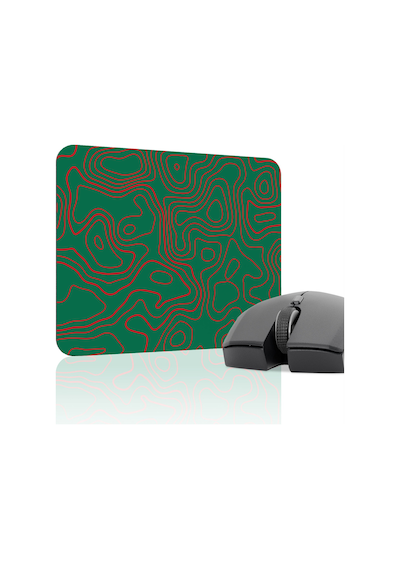 Yeşil Kırmızı 22x18 Taraftar Gaming Oyuncu Mouse Pad Kaymaz Taban Küçük Fare Altlığı Topography
