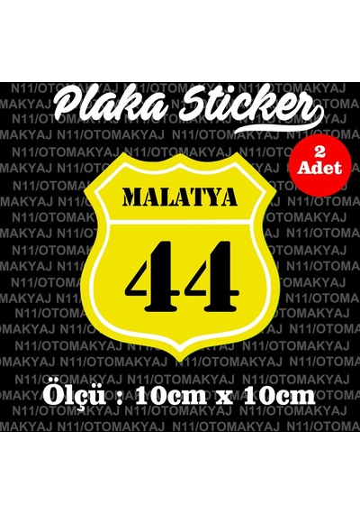 44 Malatya İl Şehir Plaka Sticker Futbol Spor Kulüb
