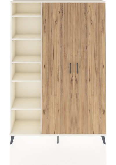 Arges Dolap 7 Raflı 2 Kapaklı Tek Askılı 132x30x195 Aytaşı-ça... Aytaşı