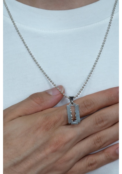 Jilet Kolyesi Erkek Çelik Kolye Küçük Boy Cck03 (31175645) Beyaz