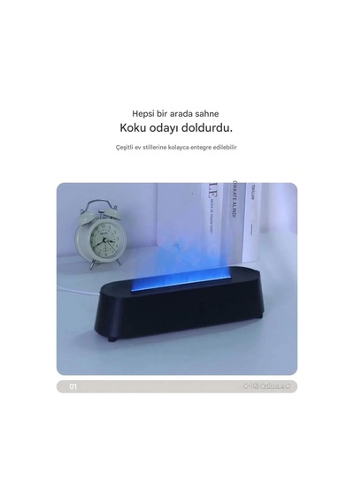 Arbix A3 Alev Aroma Ultrasonik Aromaterapi Hava Nemlendirici Siyah