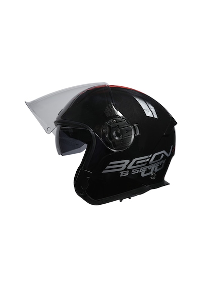 Beon B-203 FY01 Çenesiz Vizörlü Yazlık Kask Siyah Kırmızı