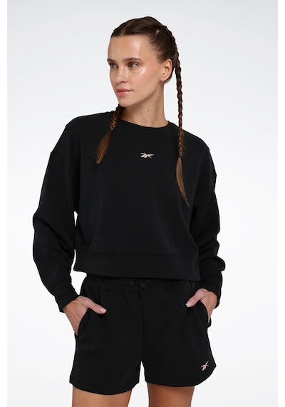 Reebok Rone C Neck Siyah Kadın Sweatshirt Siyah-sıyah