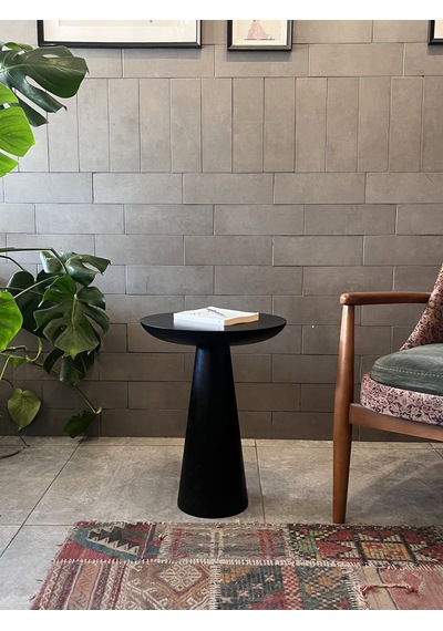 Tekli Zigon Mantar Sehpa Mushroom Masif Ahşap Modern Yan Sehpa Naturel Kayın
