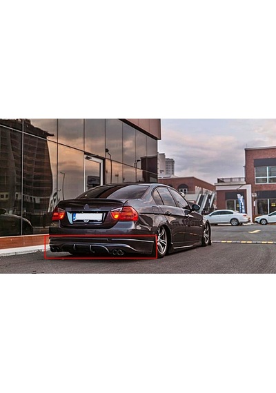 Bmw E90 Makyajsız Kasa Arka Tampon Eki Fiberglass Boyasız