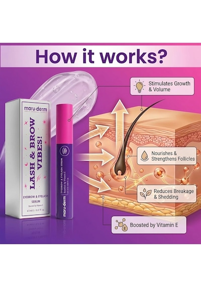 Maruderm Kaş & Kirpik Serumu Peptit Kompleksi İle Dolgun Ve Güçlü Görünümlü Kaş Ve Kirpikler İçin Bakım Serumu, 6.5 Ml Diğer