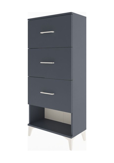 Arges Dolap 3 Çekmeceli 60x30x134 Antrasit-antrasit Antrasit Arges Dolap 3 Çekmeceli 60x30x134 Antrasit-antrasit Antrasit