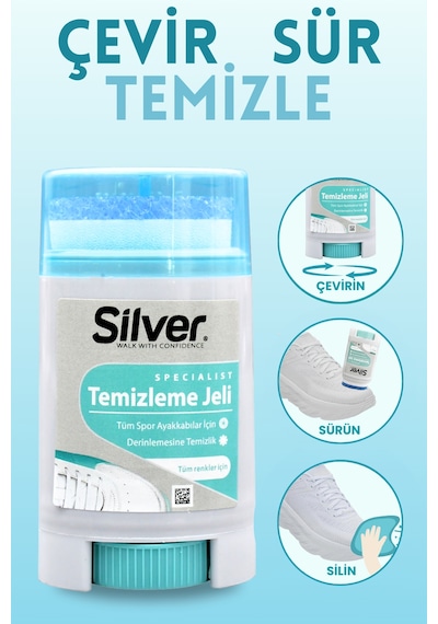 Silver Spor Ayakkabı Temizleme Jeli Deri Ve Sneaker Leke Çıkarıcı Yenile Renksiz