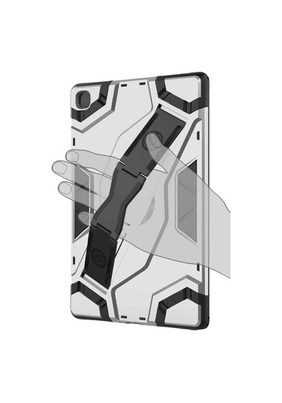 Galaxy Uyumlu  Tab A7 10.4 T500 2020 Mrsa Defens Tablet Silikon - Siyah Arka Kapak