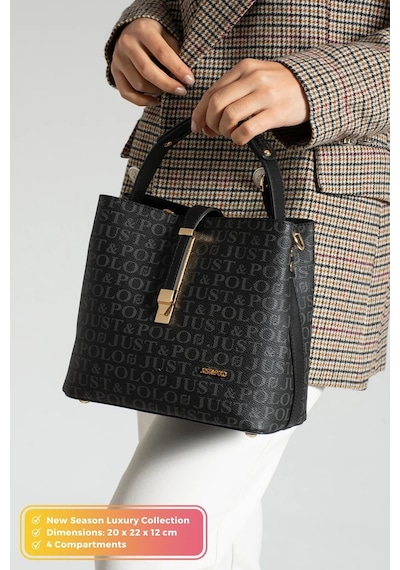 Just Polo Kadın Günlük Kullanıma Uygun Şık El Ve Omuz Çantası Shoulder Bag Siyah