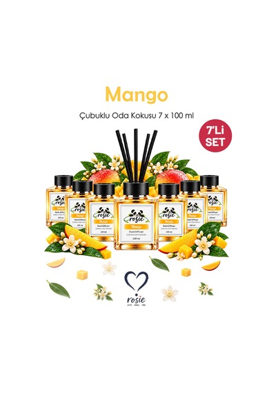 Rosie Mango 7'li Çubuklu Oda Kokusu Seti 7 X 100 Ml Canlı Ve Tropikal Koku