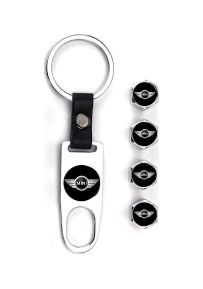 Mini Countryman Paslanmaz Çelik Sibop Kapağı ve Anahtarlık Seti Krom Renk