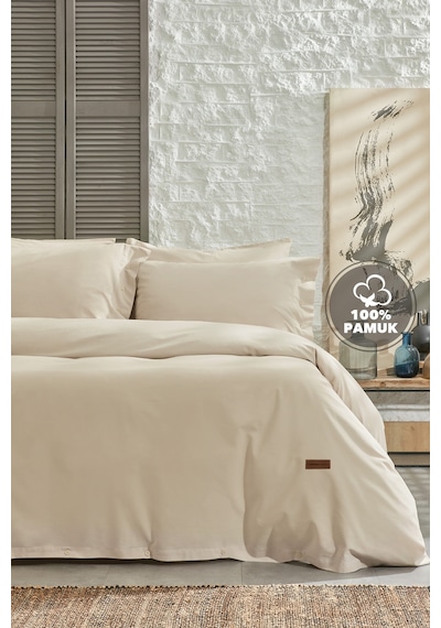 Yataş Bedding Plain Çift Kişilik Ranforce Nevresim Takımı - Bej