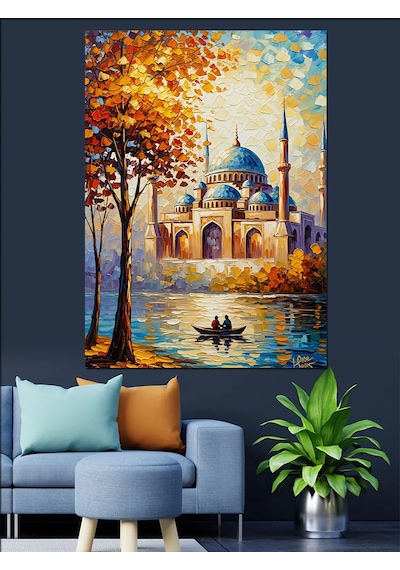 Ahşap Tablo Ortaköy Camii Deniz Manzarası