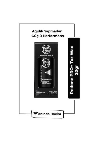 Redone Maksimum Hacim & Mat Görünüm Toz Pudra Wax Siyah 20 G