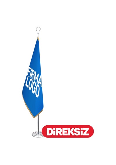 Telalı - Simli Özel Logolu Makam Bayrağı 100x150 cm