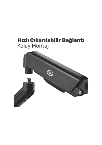 Std46024e 17-32 İkili Ergonomik Amortisörlü Monitör Kolu, Geniş Eğim +90 , 360 Pivot Vesa Stand Tutucu 2x9kg
