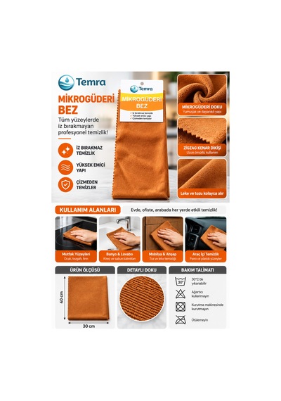 Mikrogüderi Temizlik Bezi 30x40 - 941891596 Diğer
