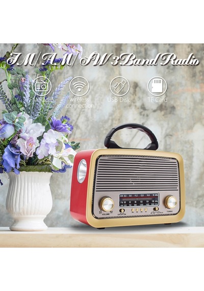 301 Bluetoothlu Fenerli Müzik Kutusu.Nostaljik Radyo
