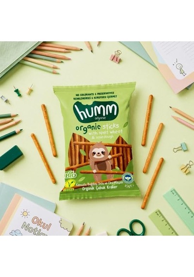 Kavuzlu Buğday Unlu Ve Ekşi Mayalı Çubuk Kraker, Vegan, Yüksek Lifli, Koruyucusuz, 45g Diğer
