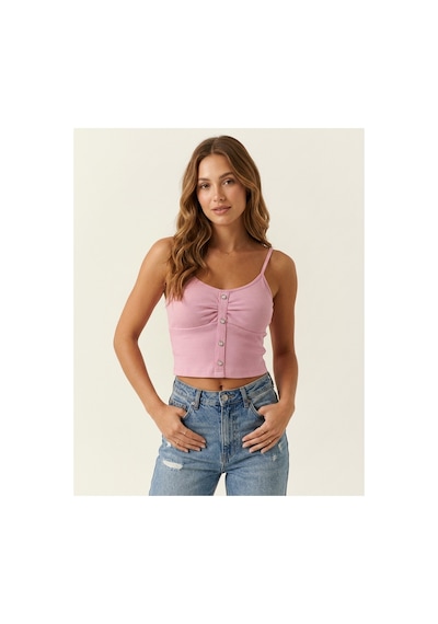 Panivue Fitilli Kaşkorse Crop Büstiyer Büzgü Detaylı İnce Askılı Tasarım Leylak Pembesi Panivue Fitilli Kaşkorse Crop Büstiyer Büzgü Detaylı İnce Askılı Tasarım Leylak Pembesi