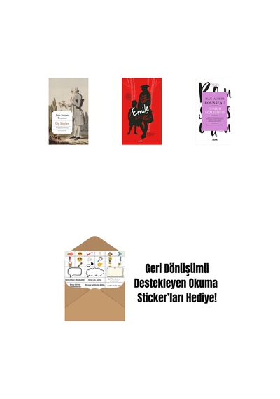 Üç Söylev + Emile Ya Da Eğitim Üzerine Ciltli + Toplum Sözleşmesi + Okuma Sticker'ları