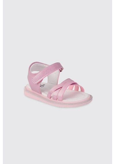 Panço Kız Bebek Pembe Sandalet 2612gb10021