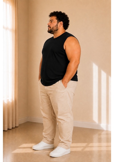 Sngl Tekstil Erkek Büyük Beden Oversize Sıfır Kollu T-shirt 3xl 4xl 5xl 6xl 7xl 8xl 9xl Siyah