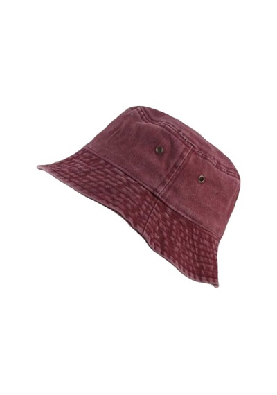 Tezzgelsin Unisex Uv Korumalı Pamuklu Eskitme Bucket Şapka Kırmızı