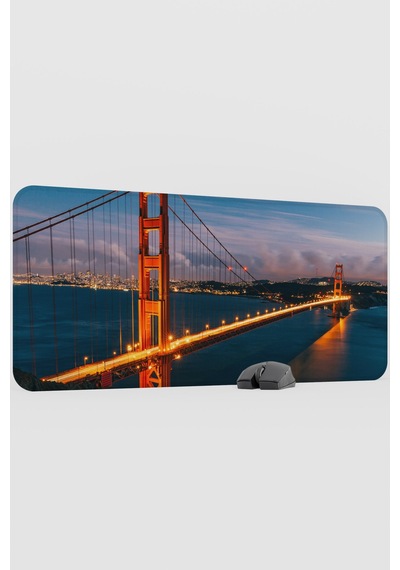 Golden Gate Köprüsü Kaliforniya Abd 2 V3 90x40 Xxl Gaming Kauçuk Kaymaz Taban Mouse Pad Fare Altlığı