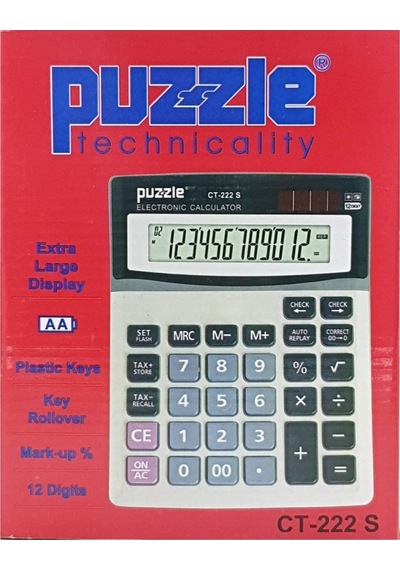 Puzzle CT-222 S 12 Haneli Hesap Makinesi