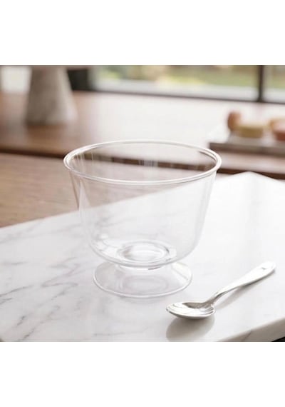 Ayaklı Kase 25 Adet 200 Cc ,sunum Mika Ayaklı Tatlı Kasesi , Plastik Magnolya Kasesi , Puding Kasesi