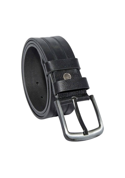 Süzer Deri Siyah Hakiki Deri Desenli Model 4.5 Cm.lik Unisex Spor Kot Kemer Siyah