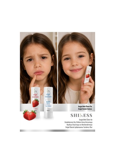 Shiness Doğal Dudak Balmı Çilek Aromalı