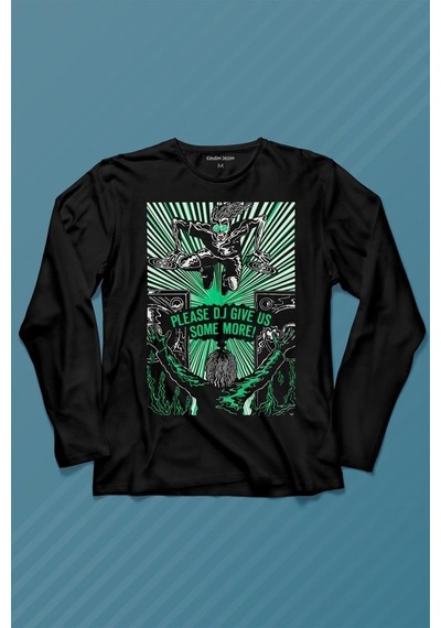Fly Adam Urban Uzun Kollu Tişört Baskılı T-shirt 001