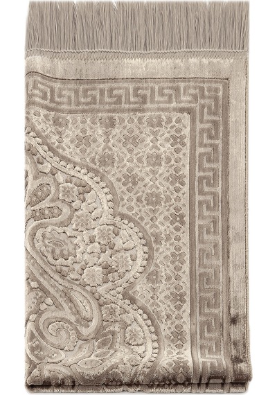 Kadife İnci Seccade Velvet Pearl - Kahverengi