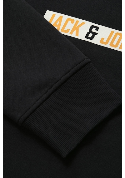Jack & Jones Jjmunk Erkek Bisiklet Yaka Sweatshirt Rahat Günlük Siyah