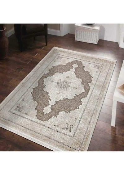 Merinos Halı Rodin 19771 080 Serisi Akrilik Salon Oturma Odası Halısı Kahve