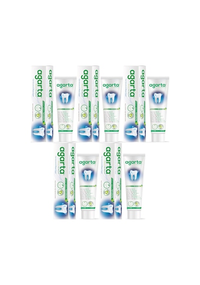 Agarta Doğal Diş Macunu 100ml Bitki Özlü 5 Li Set Beyazlık