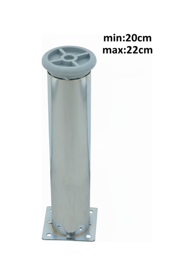 Ludıa Metal Ayarlanabilir 2 Adet Mobilya Ayağı Metal Tablalı 20cm Altın - Beyaz