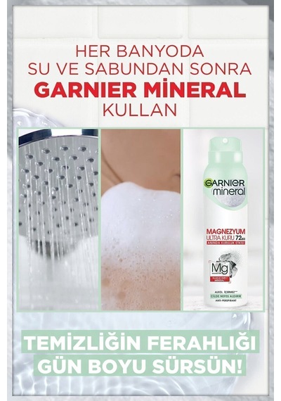 Mineral Magnezyum Ultra Kuru Sprey Deodorant, 72 Saat Etkili