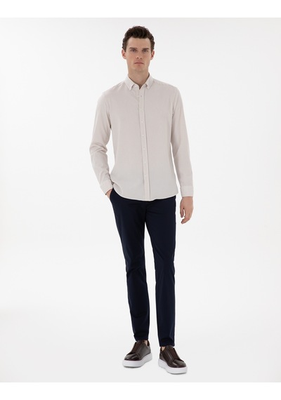 Pierre Cardin Erkek Bej Gömlek Desenli 50301583-vr011 Bej
