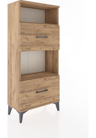 Hyperion Dolap 2 Raflı 2 Çekmeceli 60x44x134 Çam-çam Çam